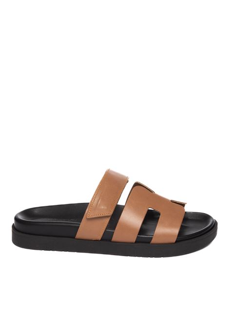 Tan paris sandal VINCENT VEGA | PARISVIT-CUOIO